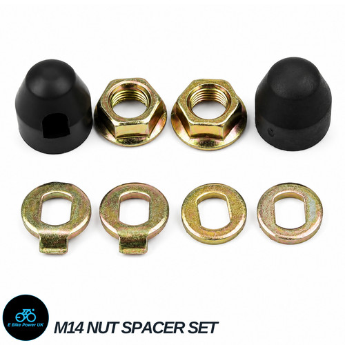 Axle nut set m14 - m14, gold